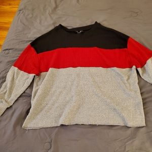 Long sleeve waffle shirt